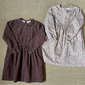 Charming Kids Dress Duo in Brown and Floral